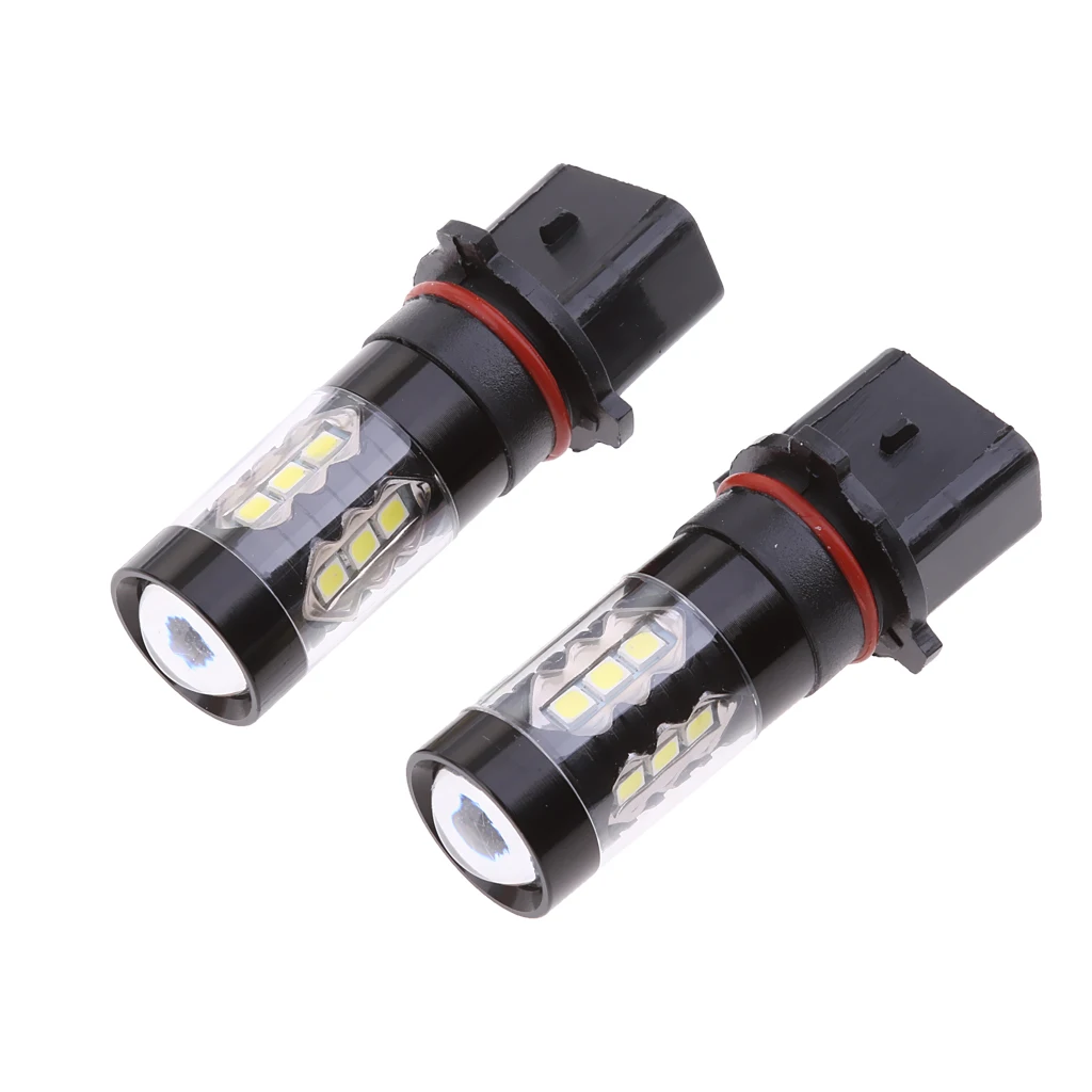 

2 Pieces Super Bright P13W PSX26W 80W High Power LED Fog Daytime Running Light Replacement Bulbs Cool White