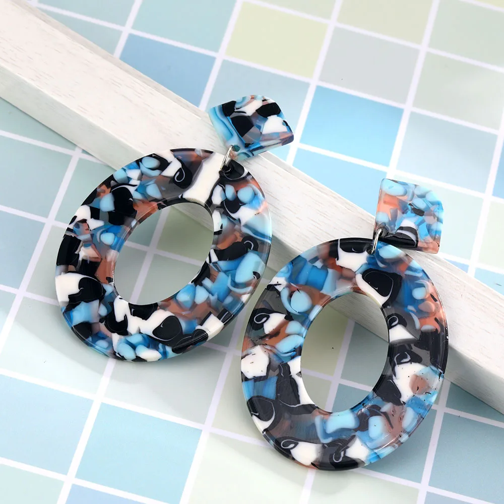 Умка 6 комплектов модные ювелирные изделия из акриловой смолы овальные Висячие