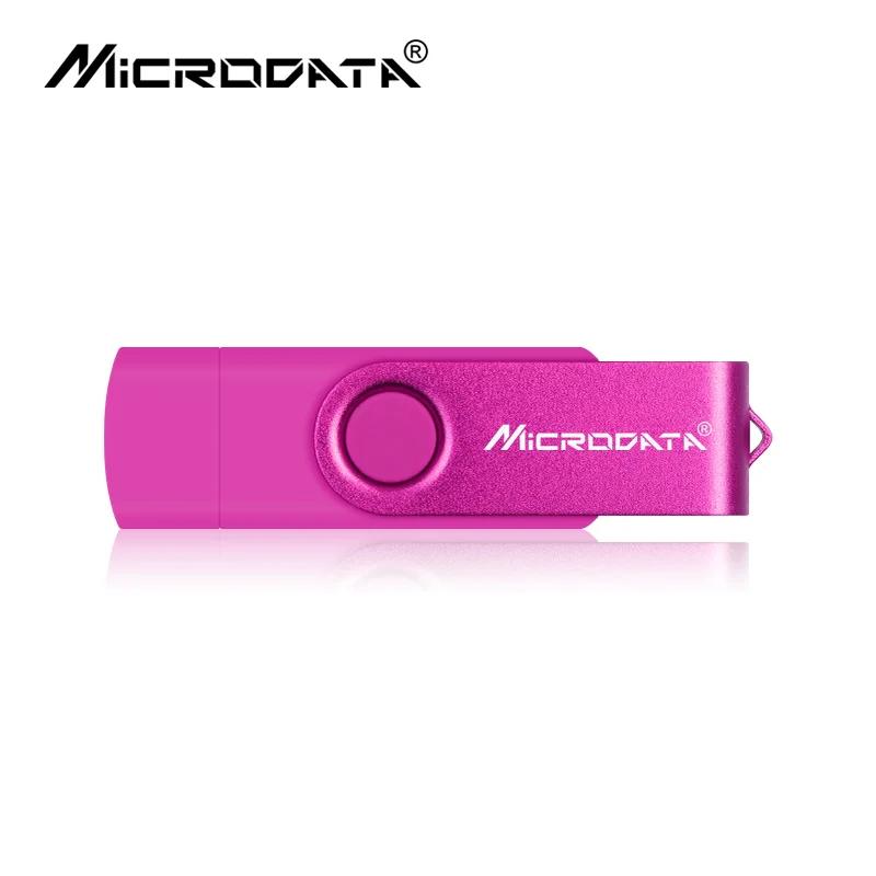 Розовый Вихрь usb флэш-диск 4g 8 gb 16 gb металлический стержень drive 32 gb 2,0 памяти флешки 64 gb 128 gb OTG 2-в-1 ноутбук телефона Android - Цвет: Розовый