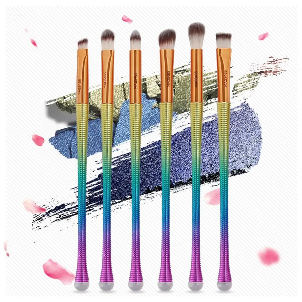 6 шт. набор кистей для макияжа Косметическая Пудра Тени век брови нейлоновые