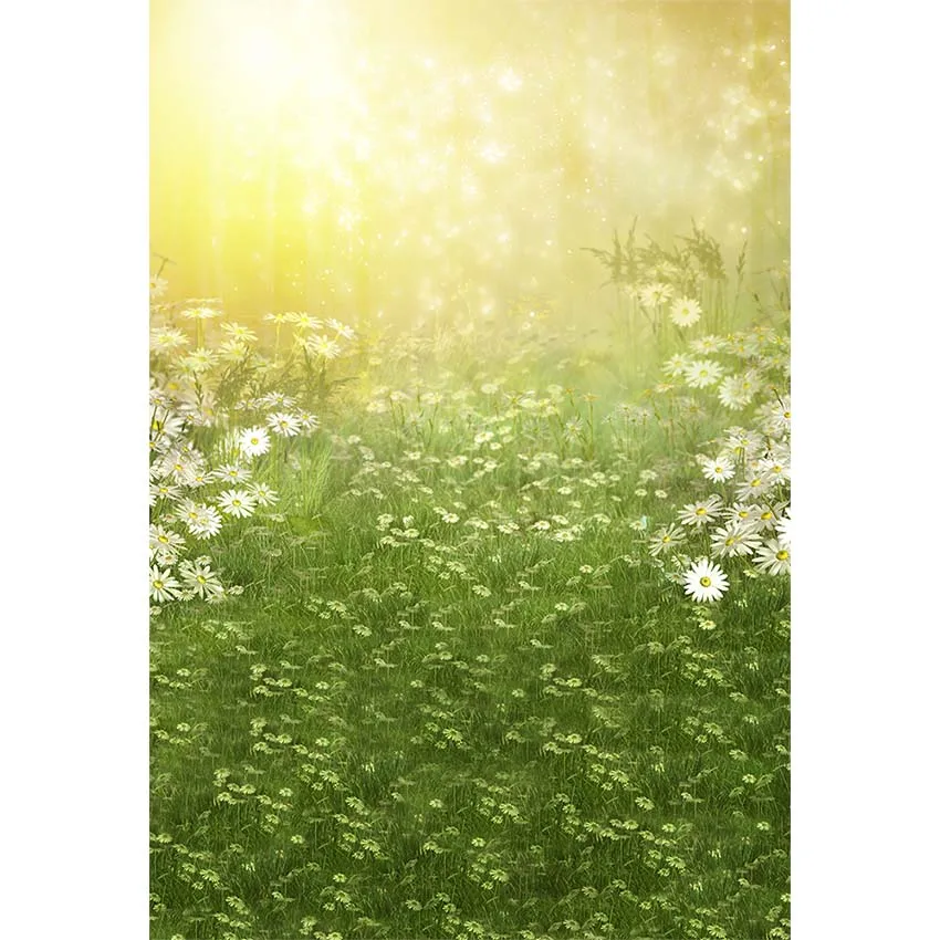 

Thin Vinyl Spring Theme Photography Backdrops flowers Grass Children Background for Photo Studio