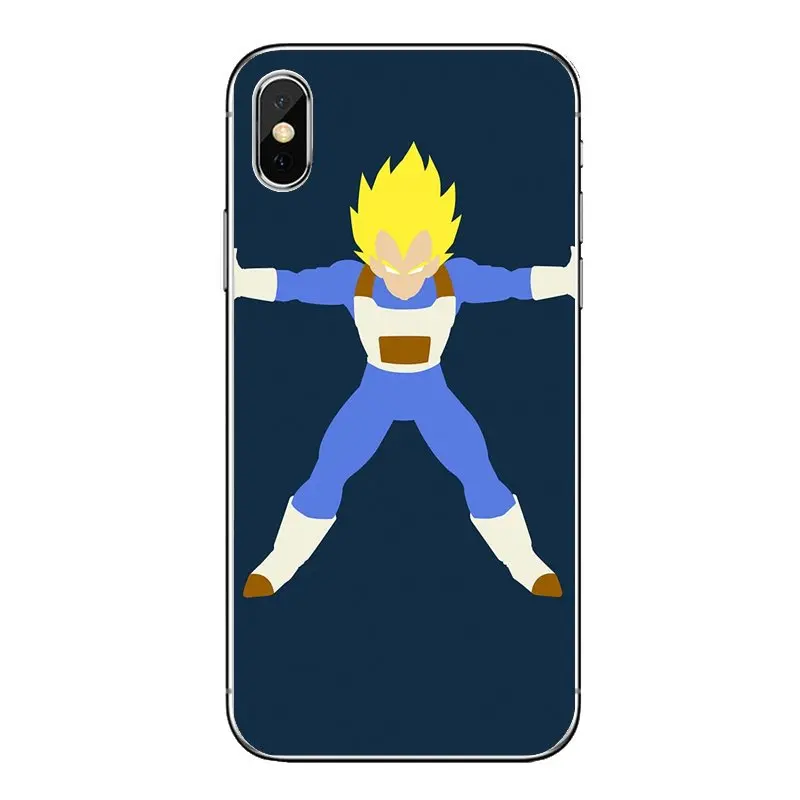 For Samsung Galaxy A5 A6 A7 A8 A9 J4 J5 J7 J8 2017 2018 Plus Prime Transparent Soft Cases Covers Dragon Ball z super Vegeta |