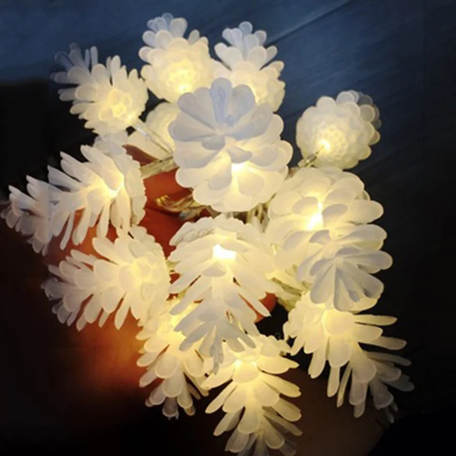 HANMIAO 20/30LED гирлянда на солнечных батареях наружная светодиодная из сосны