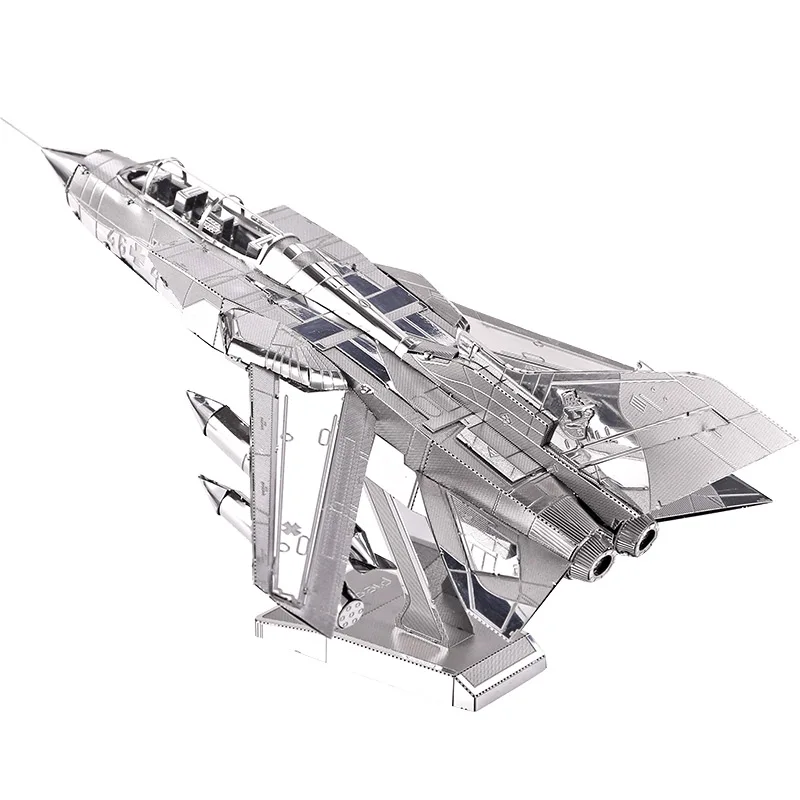 Piececool 3D металлическая головоломка Tornado Fighter модель самолета DIY лазерная резка
