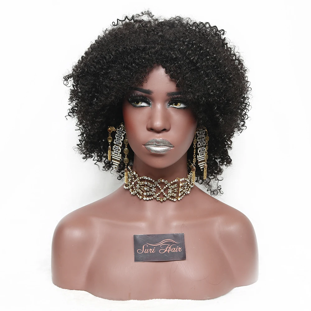 Сури волос 1" афро кудрявый curlysynthetic бордовый короткие волосы парик для Для женщин высокое Температура Волокно афроамериканец Искусственные парики