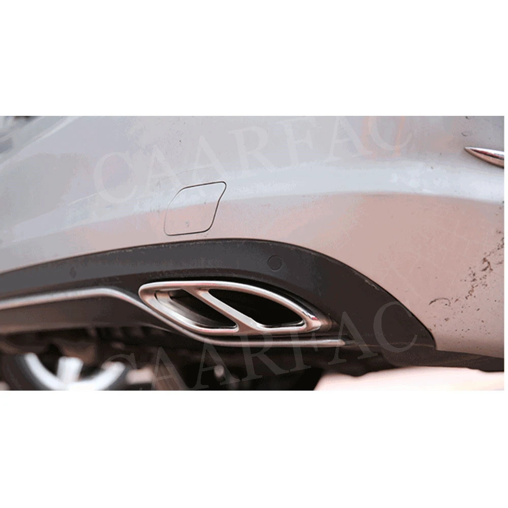 2 шт. автомобиль Нержавеющая сталь задний глушитель выхлопной трубы автомобиля