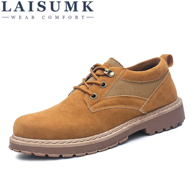 

LAISUMK Brand Business Leather Man Casual Shoes Men Adult Quality Spring Autumn Walking Footwear Breathable Male Shoes