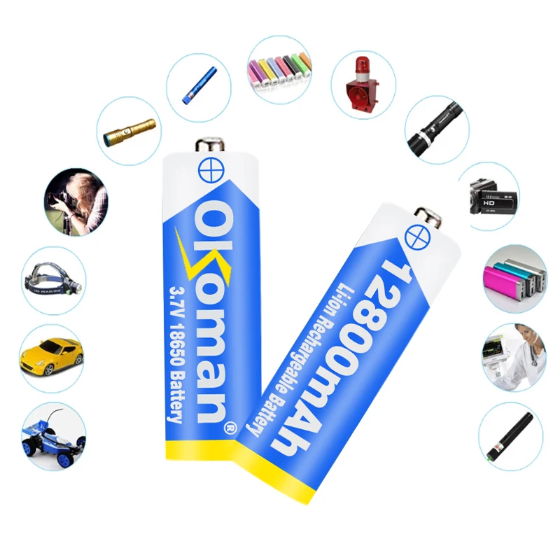 Okoman Новая батарея 18650 3 7 V 12800mAh перезаряжаемая литий-ионная для игрушечного