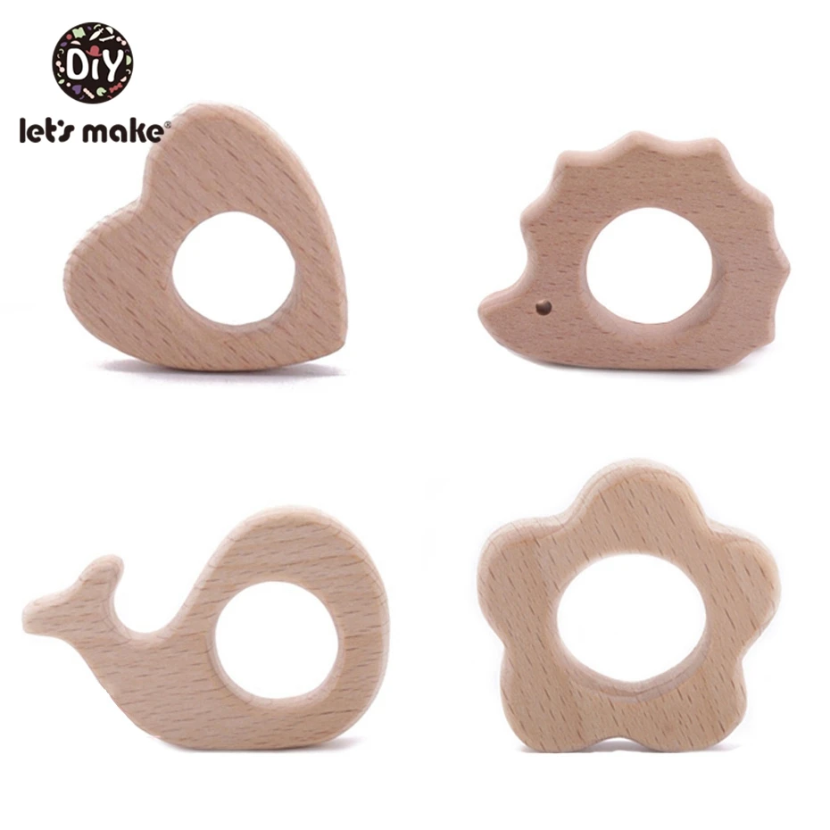 Детский деревянный Прорезыватель для зубов 10 шт./лот|wooden teethers|natural wood teethersnatural teether