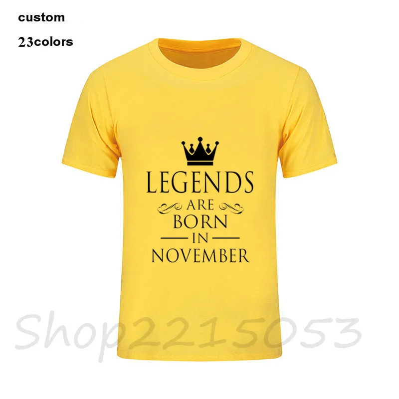 2019 уличная одежда LEGENDS ARE BORN IN NOVEMBER Мужская футболка военный подарок на день