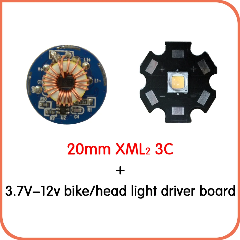 Xml 3c теплый свет лампы бусины огни + широкое напряжение 3в 12в велосипед фары