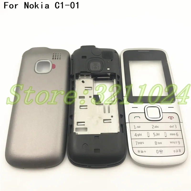Оригинальный чехол с полным покрытием корпуса для Nokia C1 01 Обложка рамка + средняя
