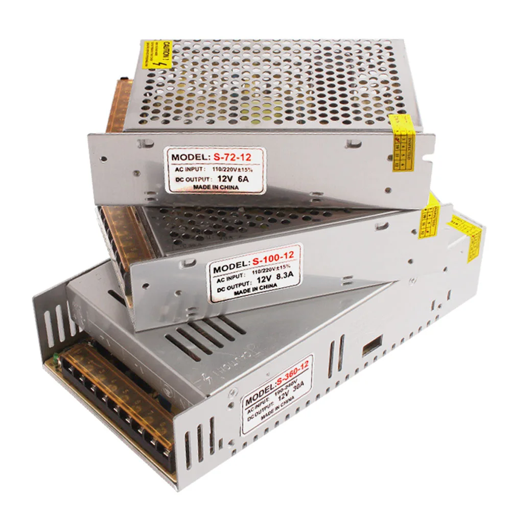 12 В источник питания DC12v 2A 3A 10A 12.5A 15A 20A 25A 30A трансформатор освещения 220 в 12 В светодиодный драйвер переключатель Адаптер для полосы света