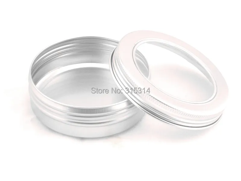 Банки алюминиевые 100 мл/г для бальзама косметические контейнеры с прозрачной