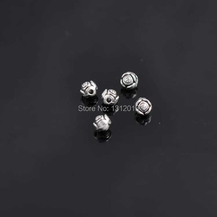 Оптовые Бусины Круглый Шарм в античном стиле Серебристые бусины-вставки из