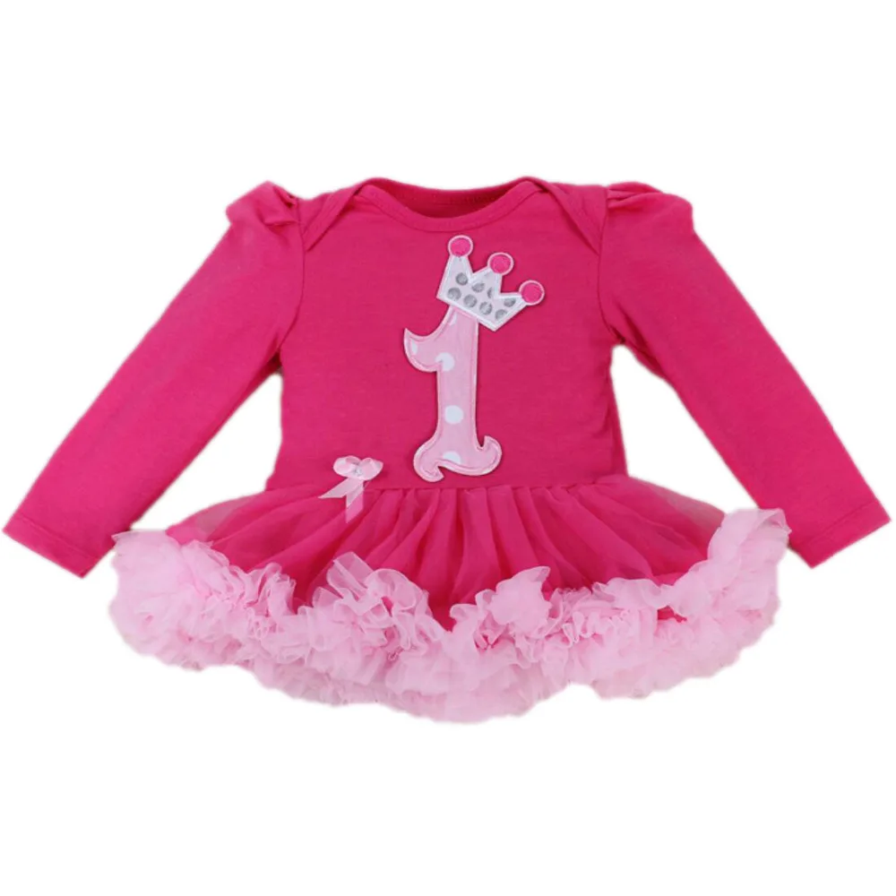 Платье для новорожденных одежда малышей Комбинезоны с короной девочек