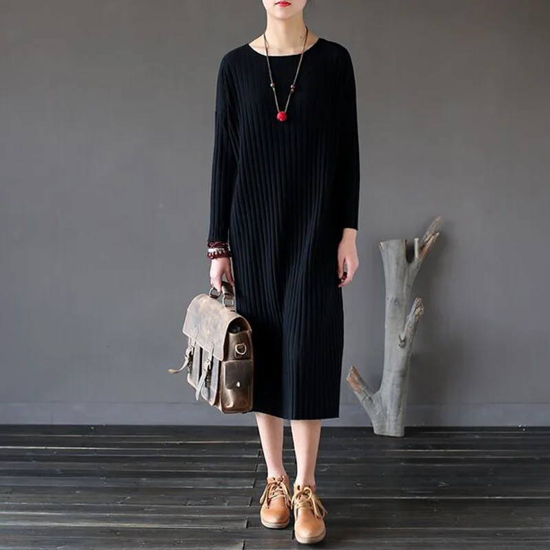 Платье женское модное ретро-платье большого размера на весну и осень | Женская