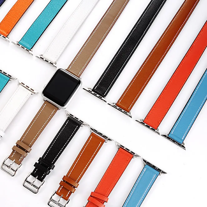Новый ремешок для часов Apple Watch из натуральной кожи двойной Series 1 2 3 iWatch Herme