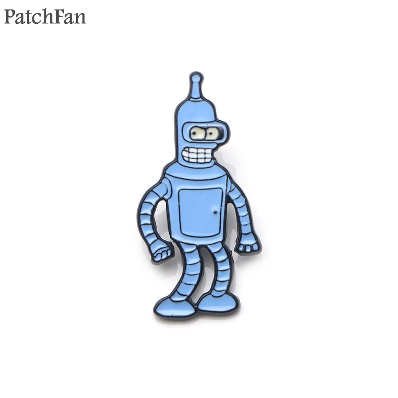 Patchfan Futurama Мультяшные цинковые эмалированные булавки трендовые медали insignia para рюкзак рубашка Броши Одежда Значки для мужчин и женщин A1502 - Цвет: 1