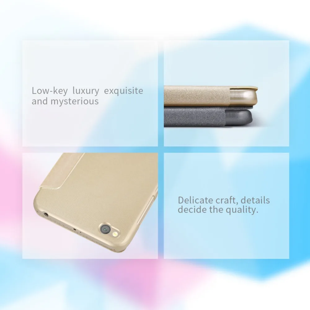 Чехол-книжка для Xiaomi Redmi 5A 6A, чехол NILLKIN, блестящий чехол-книжка из искусственной кожи с окошком обзора для Xiaomi Redmi 5A 6A, чехол