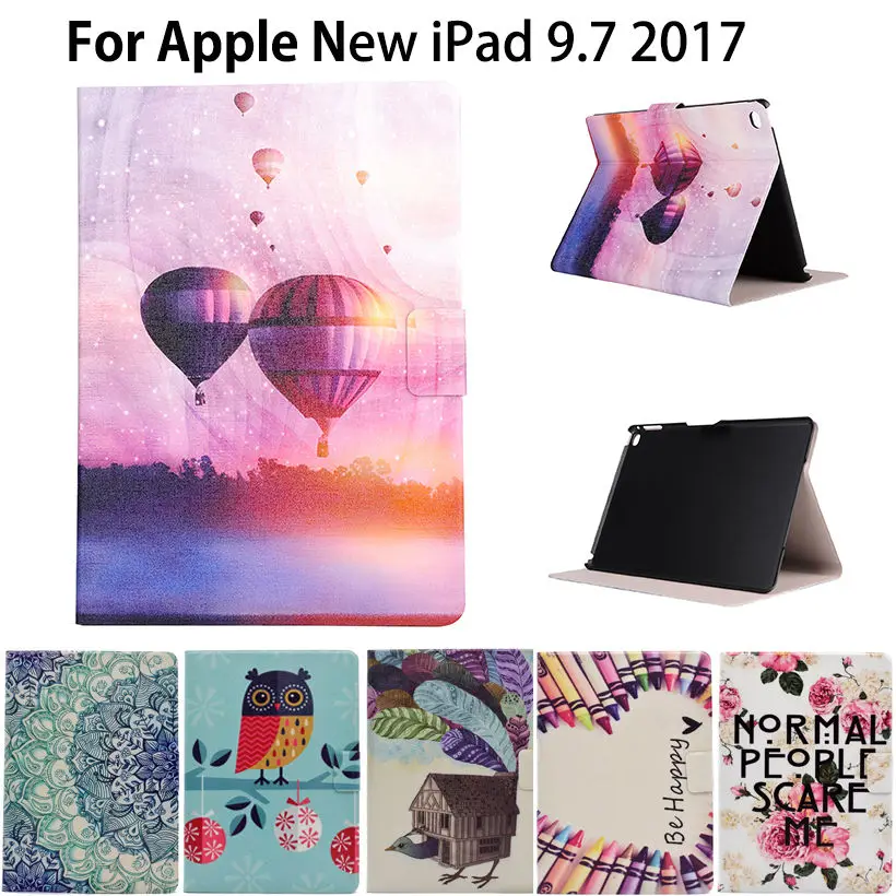 Модный мультяшный чехол для Apple нового iPad 9 7 2018 2017 умный планшета A1822 A1823 флип-чехол