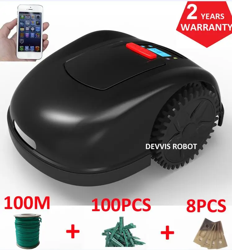 100 wire and 100pcs FBA робот-газонокосилка для большой мощности для продажи E1600T с 13.2ah литиевой батареей+ 300 м провод+ 300 шт. колышки+ 24 шт. лезвие - Цвет: 100 wire and 100pcs