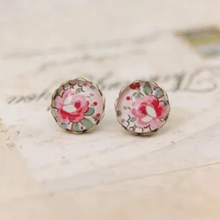 10 парт/лот милые цветочные фотообои в винтажном стиле Маленькие Стеклянные