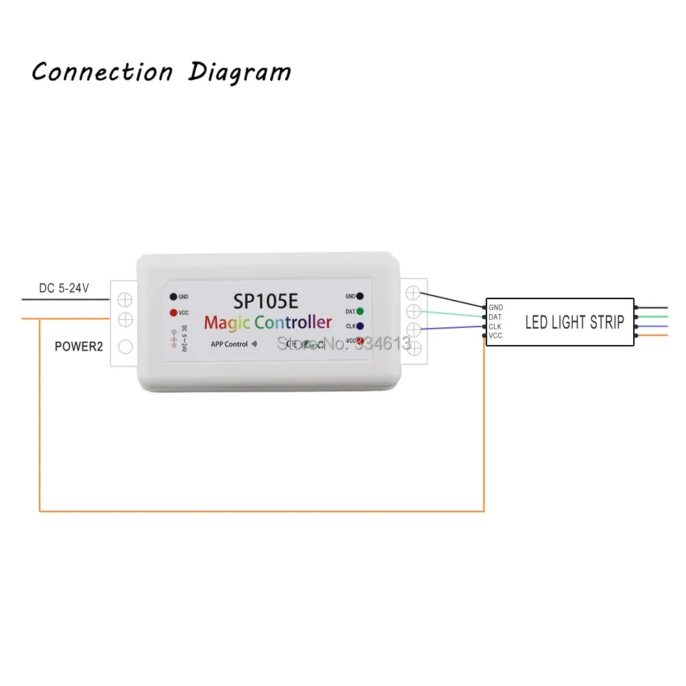 Беспроводной контроллер Bluetooth для IOS/Android приложение WS2811 WS2812B WS2801 sk6812