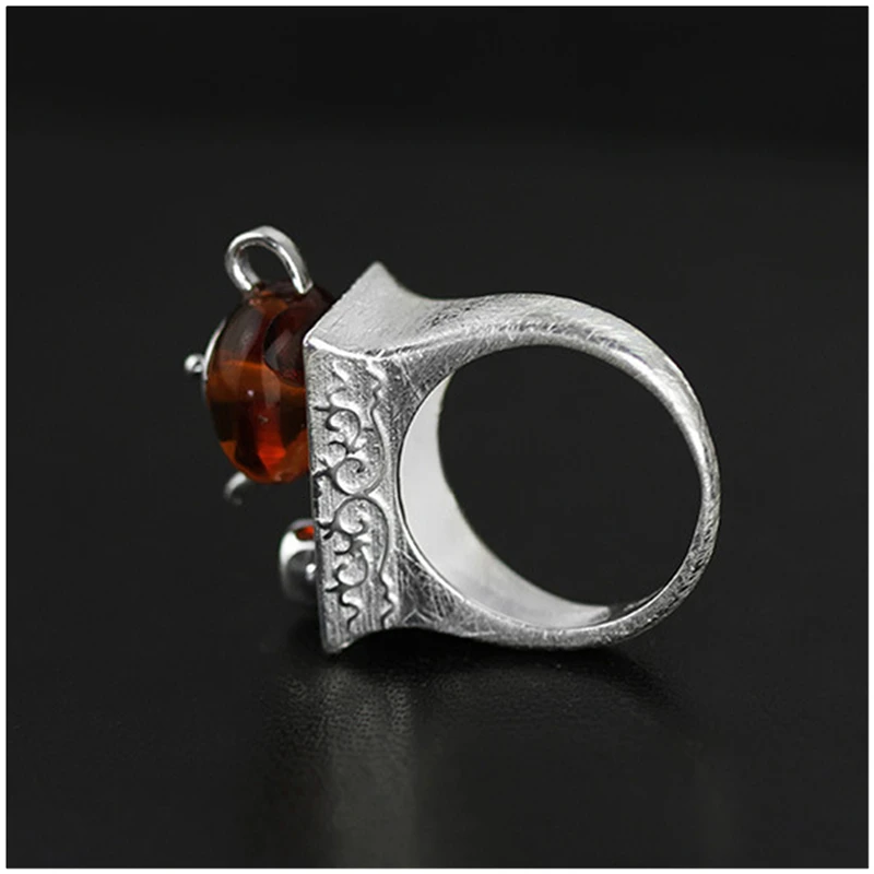 Женское Винтажное кольцо Lotus Fun ювелирное изделие ручного изготовления из