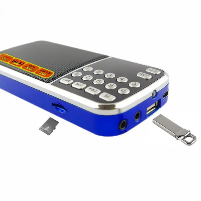 Портативное мини радио Rolton FM портативное fm radyo музыкальный плеер динамик TF USB с