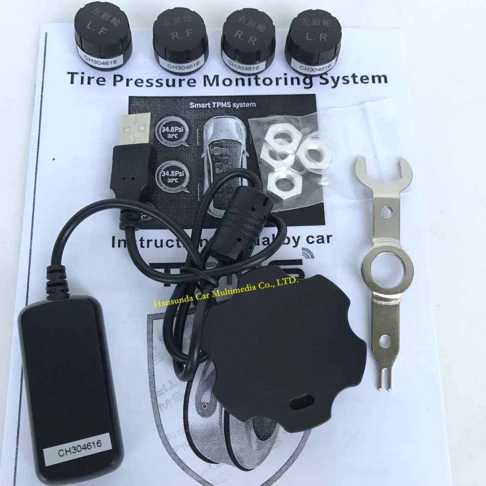 TPMS equipment для Android автомобильный dvd автомобильная система контроля давления в шинах 4 датчика сигнализация система контроля температуры в шинах