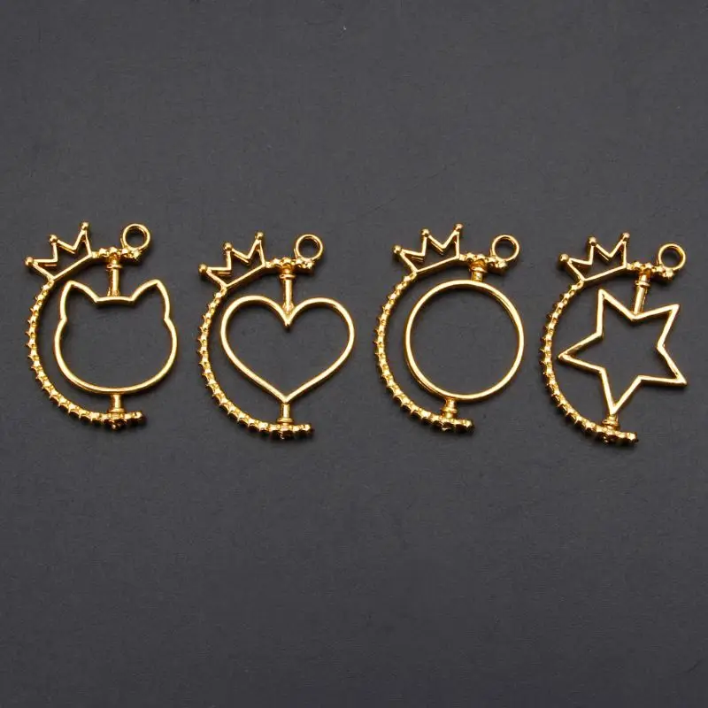 Вращающееся пламя УФ смола DIY брелок подвесная установка в открыжную рамку для