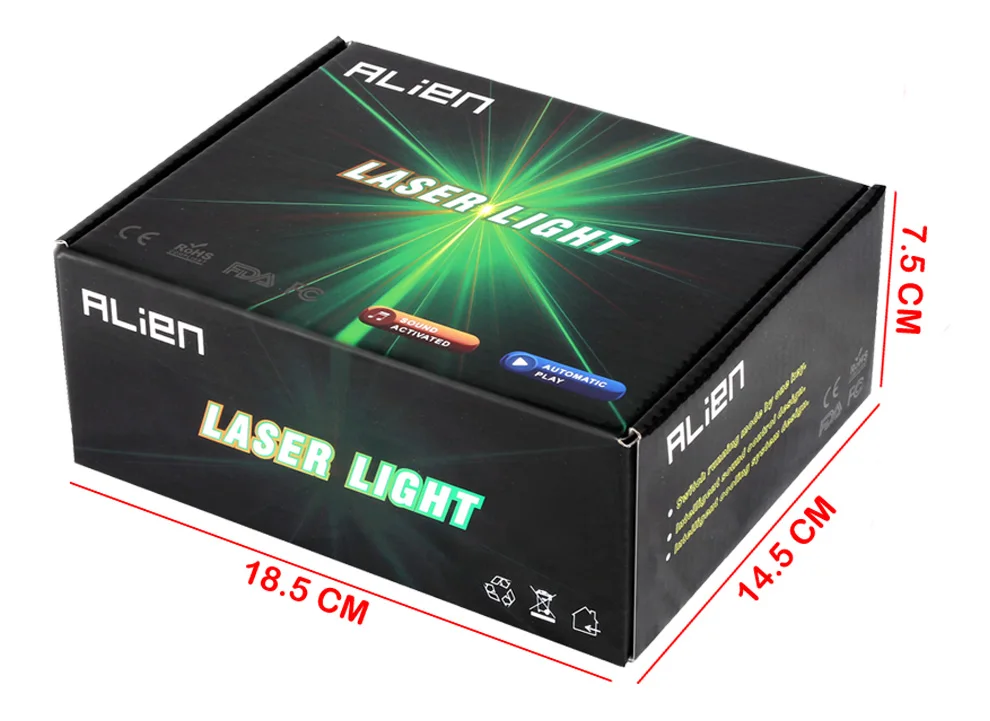 Инопланетянин мини RGB звезда точечный лазерный Светильник проектор сценический светильник ing Effect DJ диско вечерние Рождественский музыкальный шоу светильник s с ИК-пультом дистанционного управления
