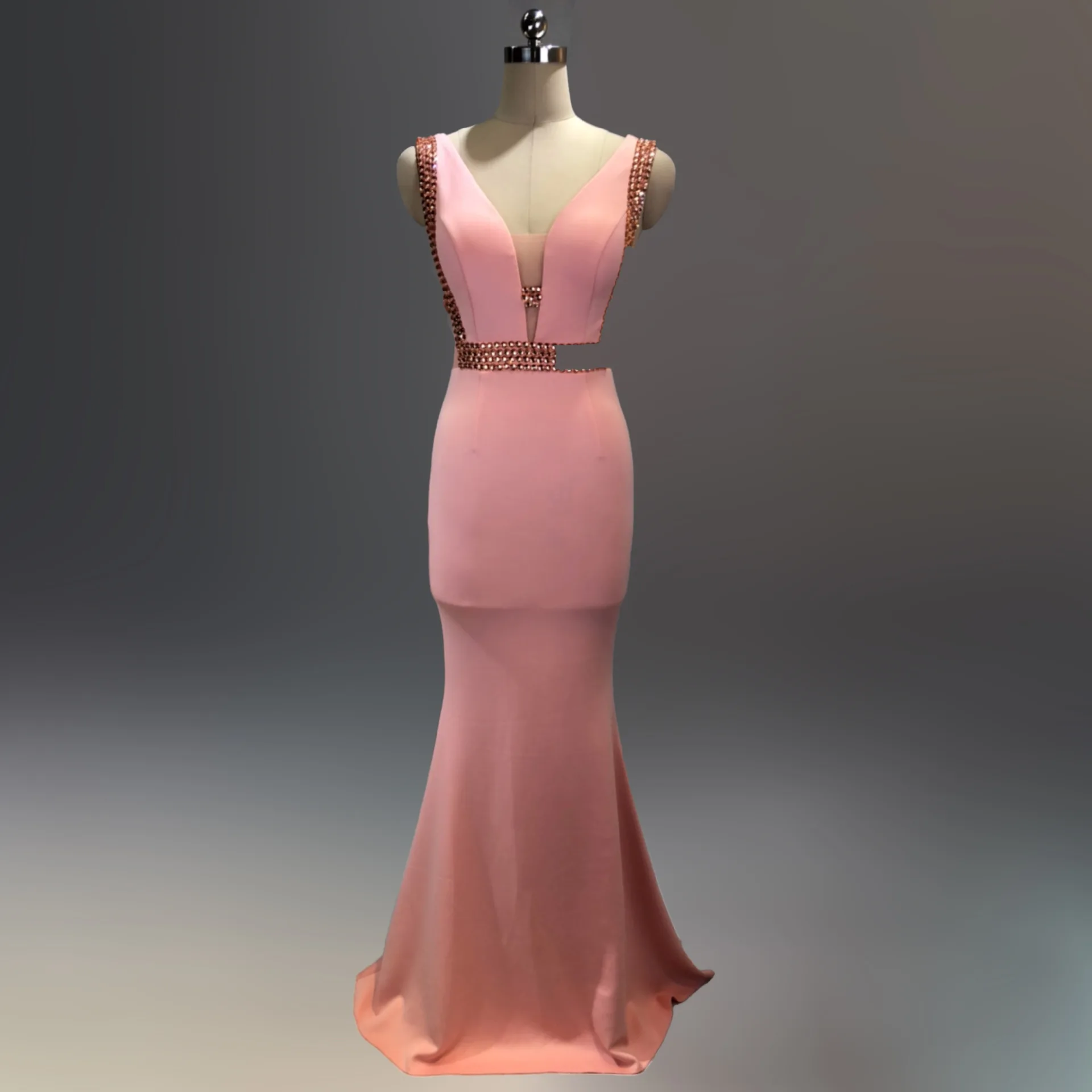 ArtSu модный 3D Хрустальный халат, украшенный бисером De Soiree синие длинные вечерние платья Русалка женское сексуальное платье с v-образным вырезом длиной до пола для выпускного вечера Vestidos