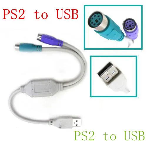 2 шт. адаптер USB 0 в PS2 с портами для клавиатуры и мыши|adapter cable|usb 2.0usb to ps2 |