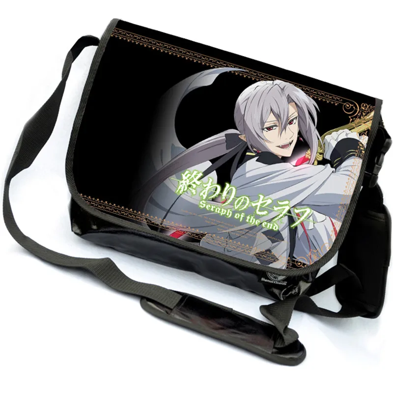 Сумка мессенджер через плечо с аниме серафом из Owari no Seraph Mikaela Hyakuya Krul Tepes Холщовая