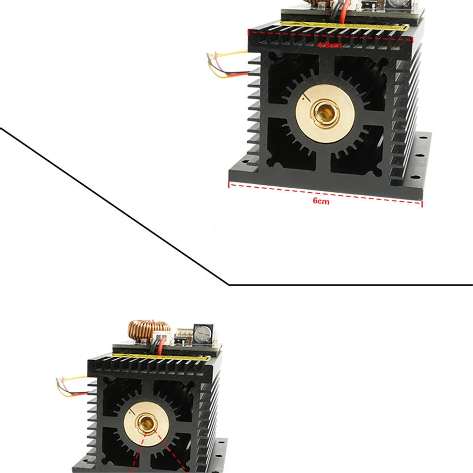 DIY 445nm 15 Вт, 15000 мВт синий лазерный модуль, высокая мощность для ЧПУ Резак Металл Сталь гравер гравировальный станок Регулировка по DHL