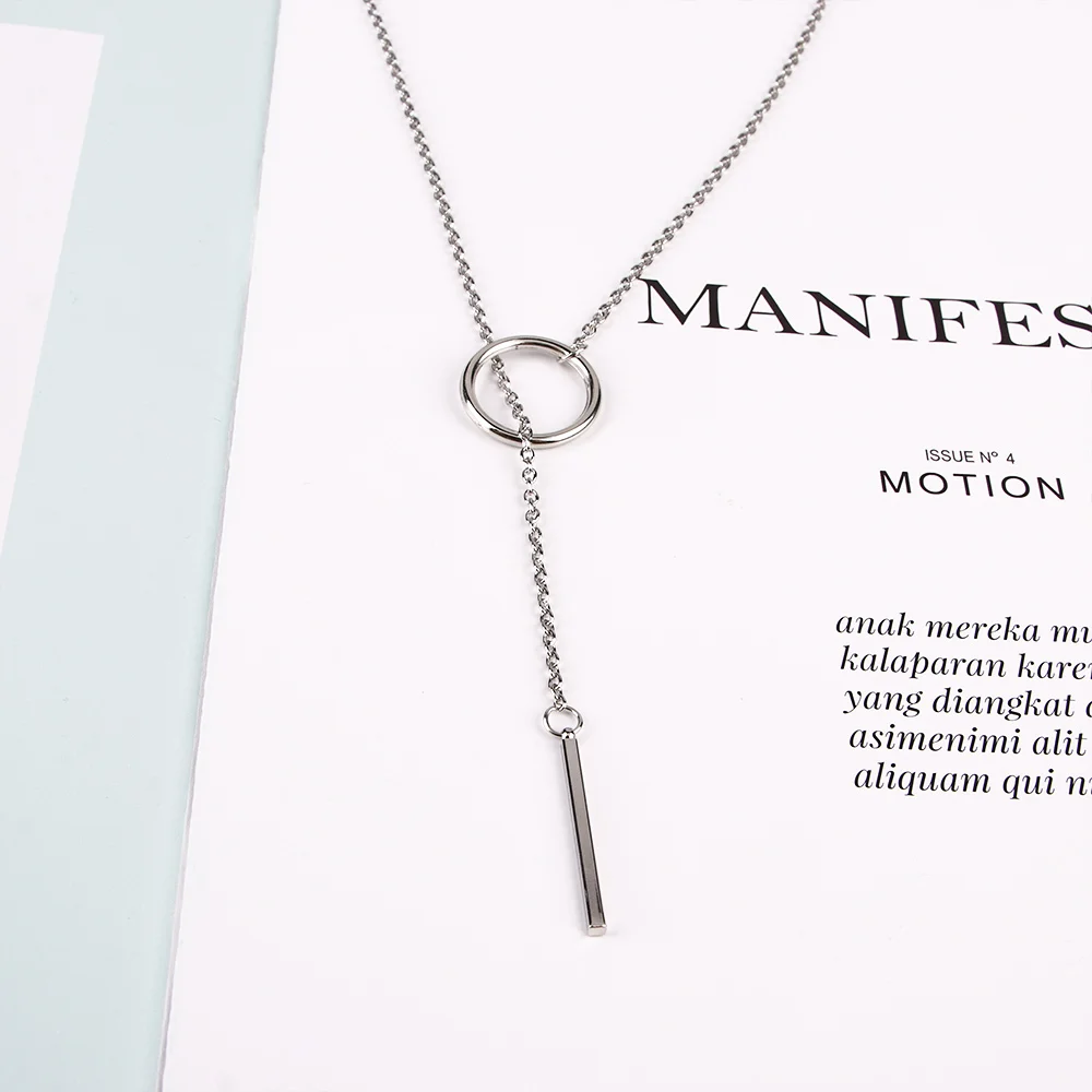 Женская цепочка с длинными звеньями простые классические модные ожерелья