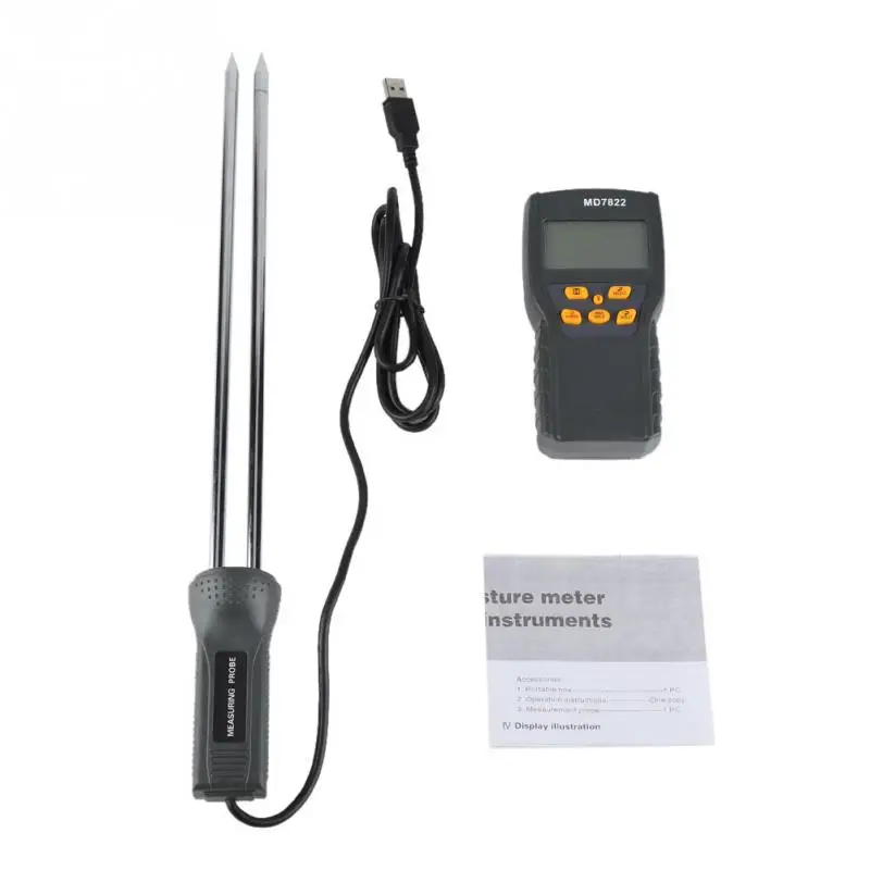

Digital Moisture Meter Tester LCD Display Grain Moisture Meter Humidity Tester For Wheat Corn Paddy