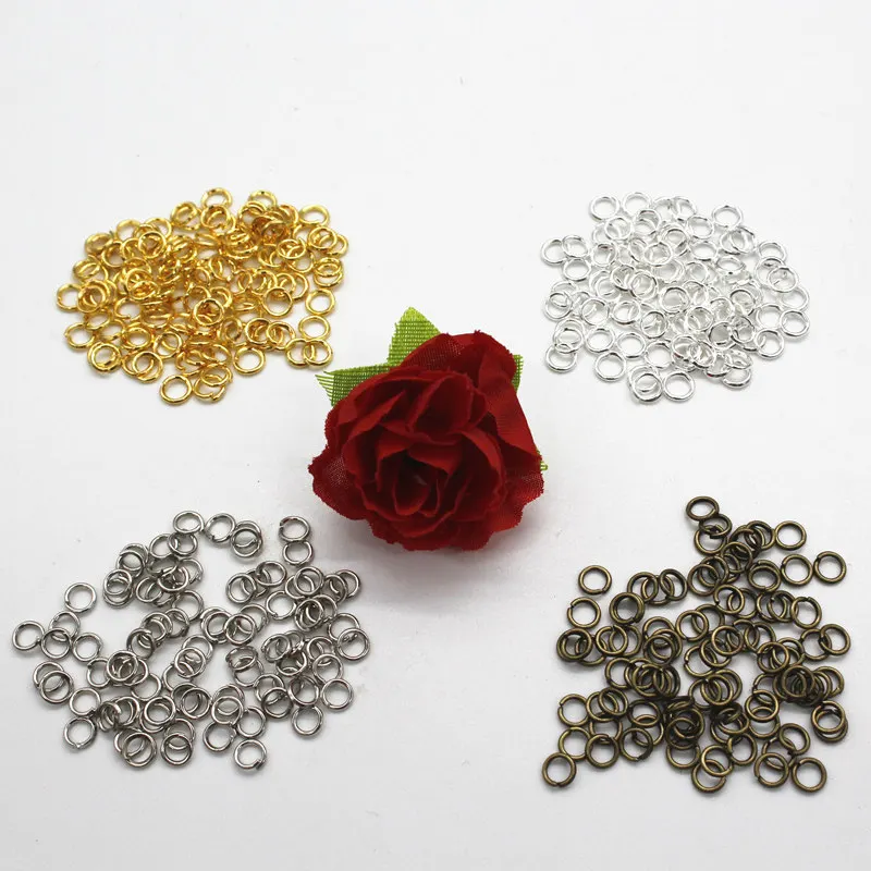4 мм 230 шт./лот металлические железные винтажные бронзовые кольца с открытым