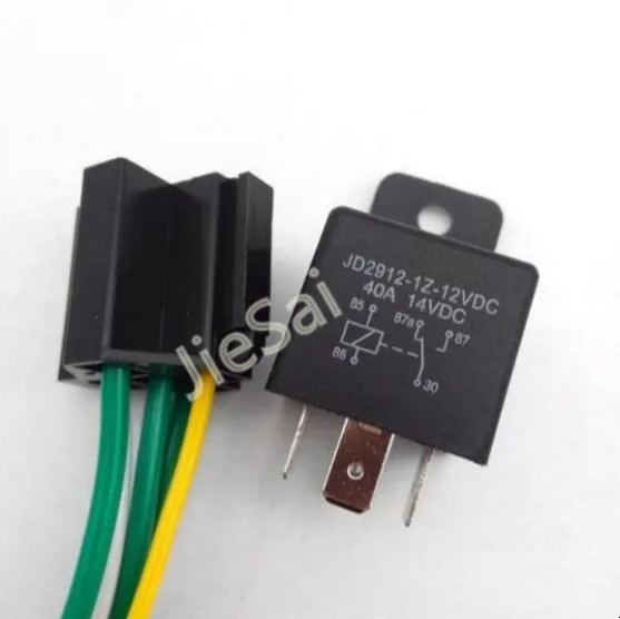 12 в пост. Тока 40 ампер 1NO + 1NC SPDT 5 Pin JD2912 тип автомобильного реле и релейная розетка с проводом