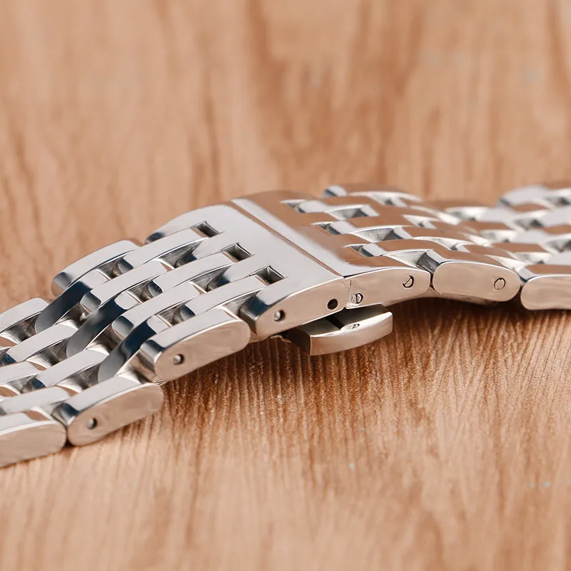 

20mm 22mm Adjustable Stainless Steel Watch Band for Men Women Watches Wristwatch Strap Metal Bracelet Solid Link + 2 Spring Bars