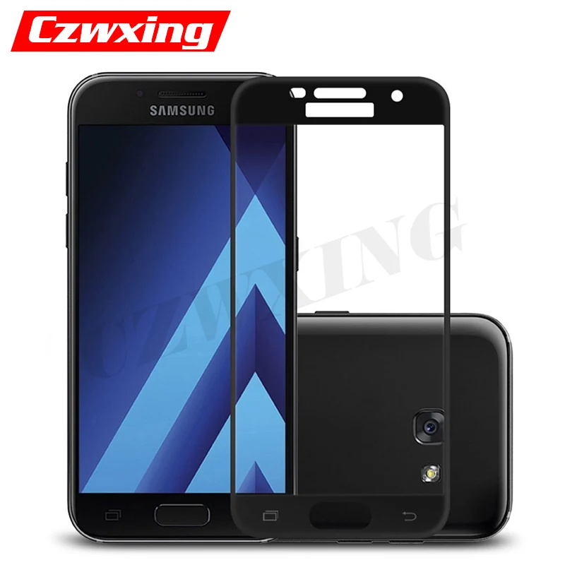 Закаленное стекло для Samsung A7 2017 защитная пленка на экран с полным покрытием Galaxy