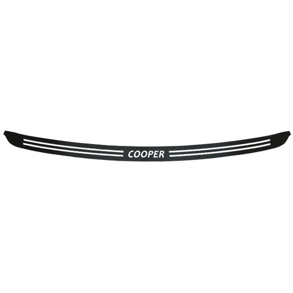 Cooper Style 5D углеродное волокно Стайлинг автомобиля задний бампер наклейка крышка багажника нагрузки протектор накладка наклейка для MINI cooper clubman R55 F55 F56 - Название цвета: Cooper Style