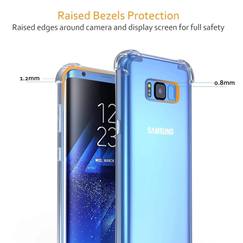Чехол для samsung Galaxy S9 S8 Plus Note 8 тонкий прозрачный мягкий чехол телефона из ТПУ с