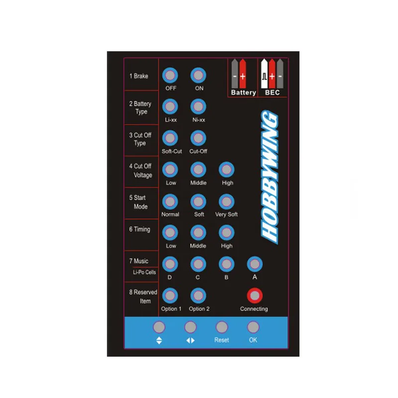 FATJAY HobbyWing 86020041 светодиодная программная карта для FlyFun SkyWalker ESC|Детали и