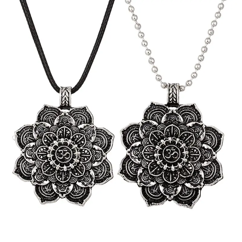 Om лотоса ожерелье с подвеской в виде мандалы плетеные Тибетские буддийские