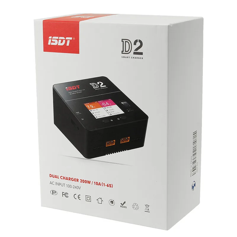 В наличии ISDT D2 200 Вт 20A AC двухканальный выход умная Lipo батарея балансирующее