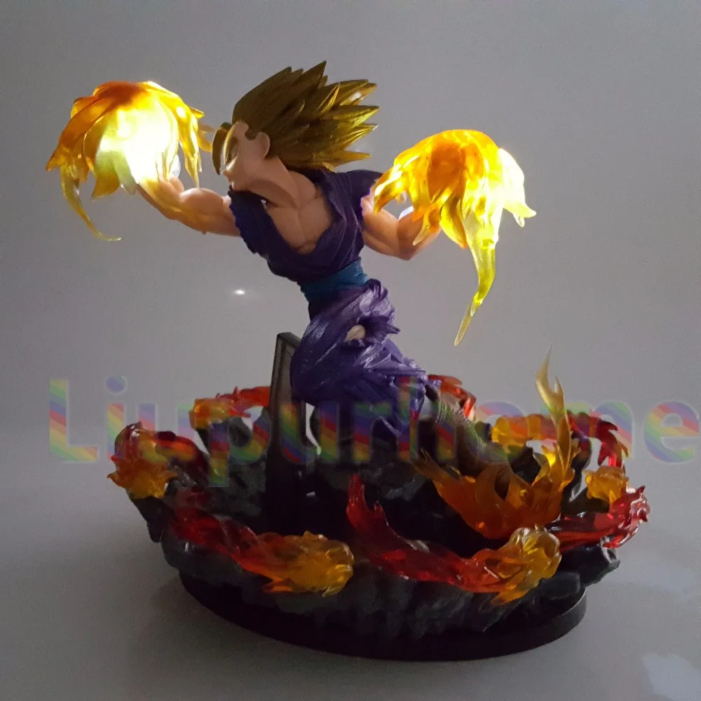 Dragon Ball Z Гохан Супер Saiyan своих кулак Светодиодная лампа настольная лампа аниме Dragon Ball Супер Сын Гохан Декор лампа