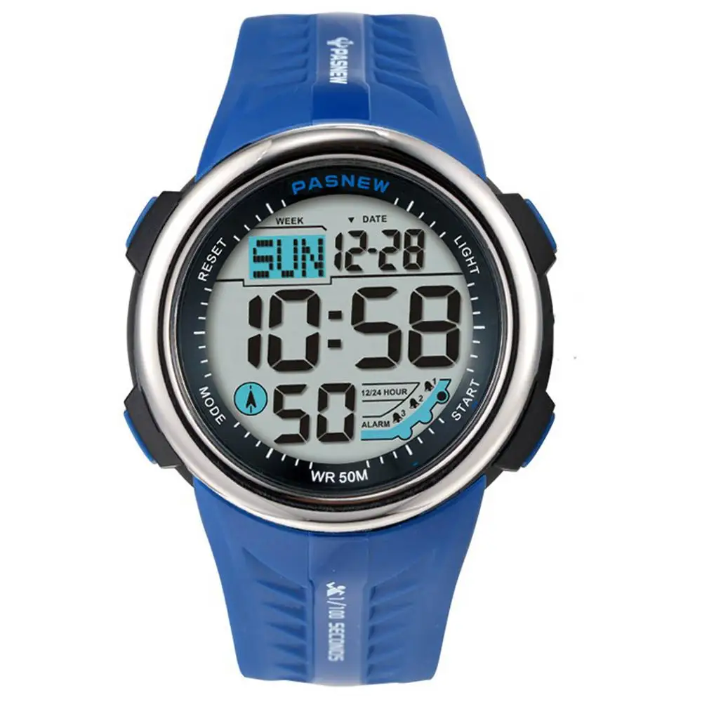 PASNEW часы мужские профессиональные спортивные модные светодиодные цифровые